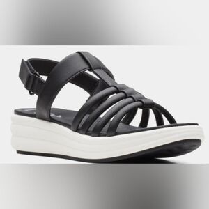Clarks Cloud Steppers Drift Ease Wedge Sandals. Ladies Size 7